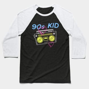 90's Kid Retro Aesthetic Cassette Player Baseball T-Shirt